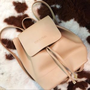 Calvin Klein Leather Bucket Backpack Purse NWOT